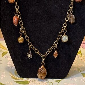 Handmade Artisan natural gemstone Charm Necklace